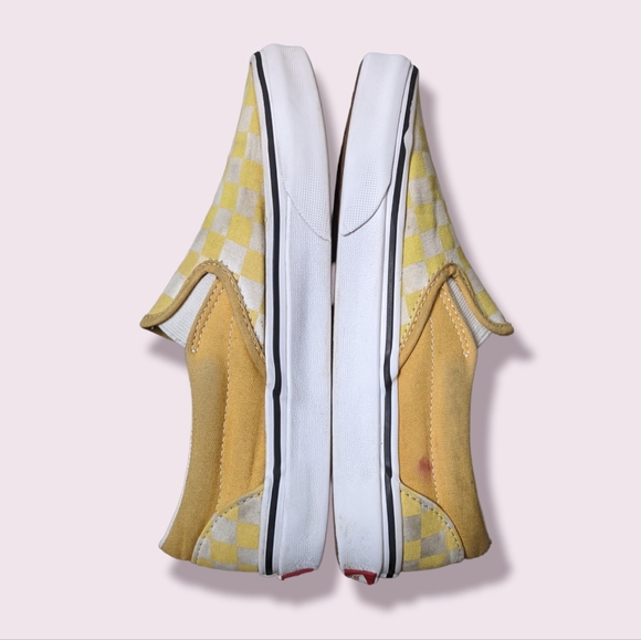 Vans yellow white checkered skate shoes EUC 6 - Picture 5 of 10